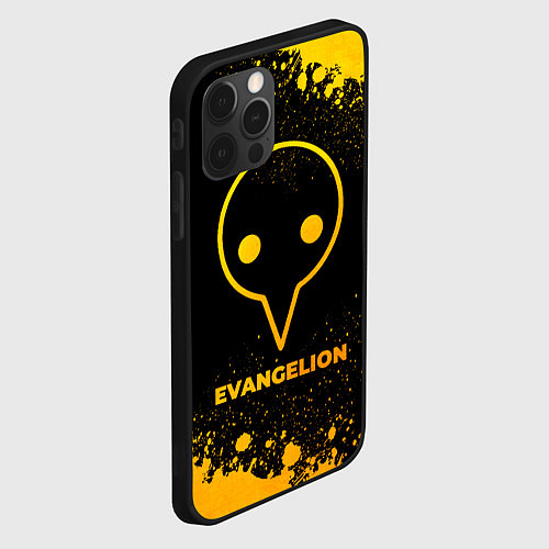Чехол iPhone 12 Pro Evangelion - gold gradient / 3D-Черный – фото 2