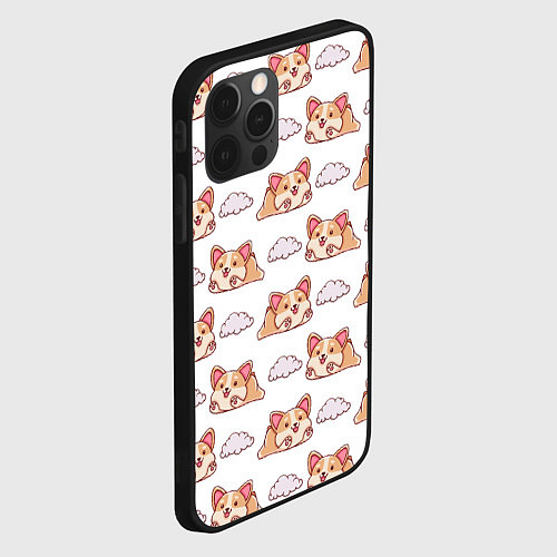 Чехол iPhone 12 Pro Corgi dreams / 3D-Черный – фото 2