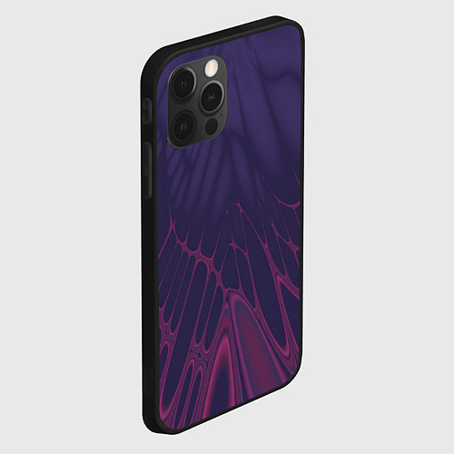 Чехол iPhone 12 Pro Лучи - фиолетовый и розовый - Хуф и Ся / 3D-Черный – фото 2