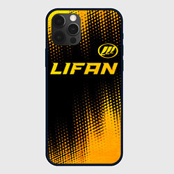 Чехол для iPhone 12 Pro Lifan - gold gradient: символ сверху, цвет: 3D-черный