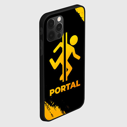 Чехол iPhone 12 Pro Portal - gold gradient / 3D-Черный – фото 2