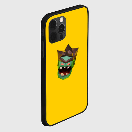 Чехол iPhone 12 Pro Two Guys & Zombies 3D - Паттерн голова зомби / 3D-Черный – фото 2