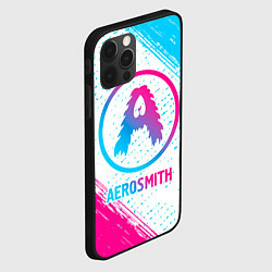 Чехол для iPhone 12 Pro Aerosmith neon gradient style, цвет: 3D-черный — фото 2