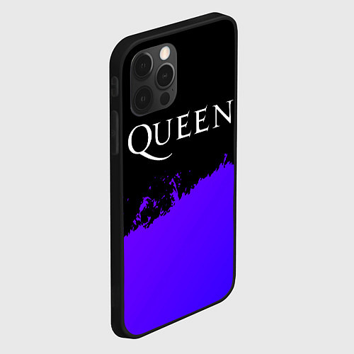 Чехол iPhone 12 Pro Queen purple grunge / 3D-Черный – фото 2