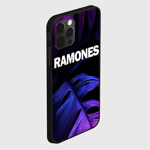 Чехол iPhone 12 Pro Ramones neon monstera / 3D-Черный – фото 2