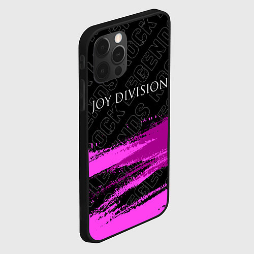 Чехол iPhone 12 Pro Joy Division rock legends: символ сверху / 3D-Черный – фото 2
