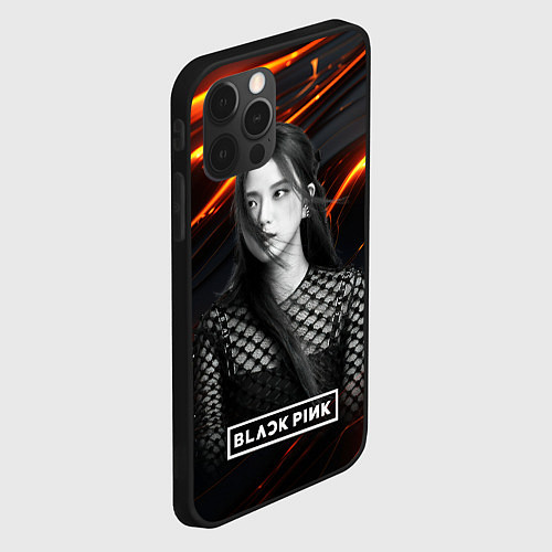 Чехол iPhone 12 Pro Jisoo gold / 3D-Черный – фото 2