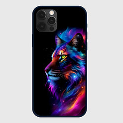 Чехол для iPhone 12 Pro Лев в космосе и звезды, цвет: 3D-черный