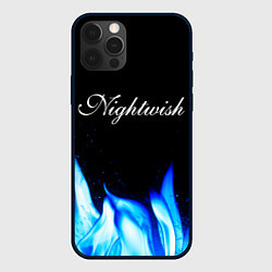 Чехол для iPhone 12 Pro Nightwish blue fire, цвет: 3D-черный