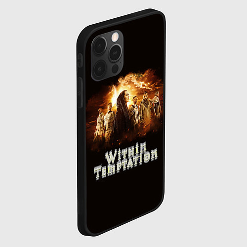 Чехол iPhone 12 Pro Within Temptation space / 3D-Черный – фото 2