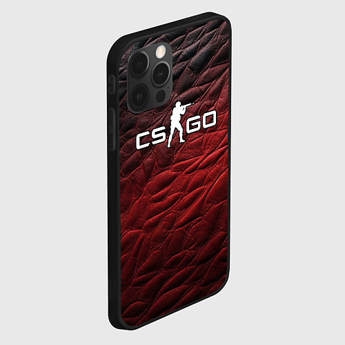 Чехол iPhone 12 Pro CS GO dark red / 3D-Черный – фото 2