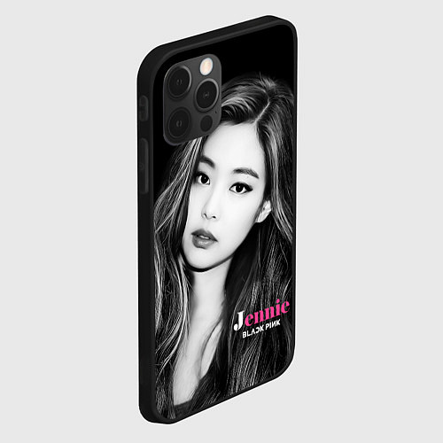 Чехол iPhone 12 Pro Jennie Kim Blackpink / 3D-Черный – фото 2