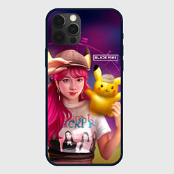 Чехол для iPhone 12 Pro Jisoo and Pikachu, цвет: 3D-черный