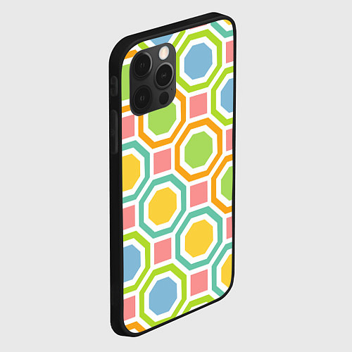 Чехол iPhone 12 Pro Color geometria / 3D-Черный – фото 2