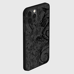 Чехол для iPhone 12 Pro Black dragon - grunge, цвет: 3D-черный — фото 2