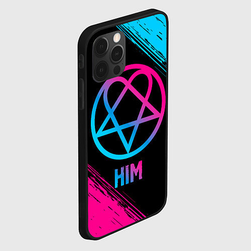 Чехол iPhone 12 Pro HIM - neon gradient / 3D-Черный – фото 2