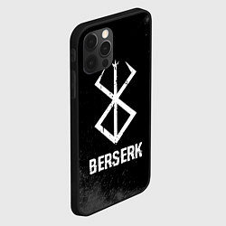 Чехол для iPhone 12 Pro Berserk glitch на темном фоне, цвет: 3D-черный — фото 2