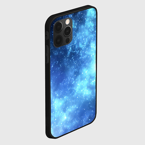 Чехол iPhone 12 Pro Яркие звёзды в космосе / 3D-Черный – фото 2