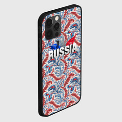 Чехол для iPhone 12 Pro Happy Russia волнистые узоры, цвет: 3D-черный — фото 2