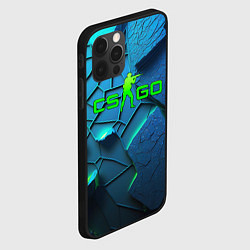 Чехол для iPhone 12 Pro CS GO blue green style, цвет: 3D-черный — фото 2