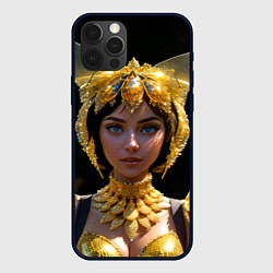 Чехол для iPhone 12 Pro Девушка королева бабочек, цвет: 3D-черный