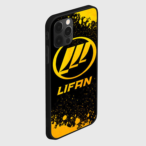 Чехол iPhone 12 Pro Lifan - gold gradient / 3D-Черный – фото 2