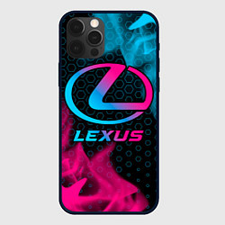 Чехол для iPhone 12 Pro Lexus - neon gradient, цвет: 3D-черный