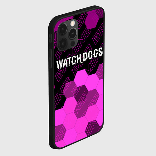 Чехол iPhone 12 Pro Watch Dogs pro gaming: символ сверху / 3D-Черный – фото 2