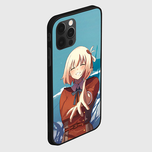 Чехол iPhone 12 Pro Sweet Chisato Nishikigi - Lycoris Recoil / 3D-Черный – фото 2