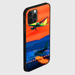 Чехол для iPhone 12 Pro Боинг 737 на взлете, цвет: 3D-черный — фото 2