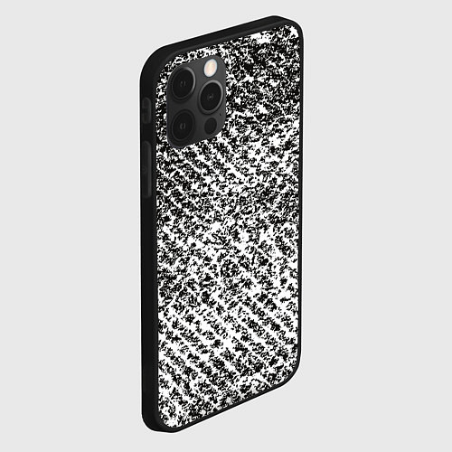 Чехол iPhone 12 Pro Black white style / 3D-Черный – фото 2