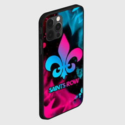 Чехол для iPhone 12 Pro Saints Row - neon gradient, цвет: 3D-черный — фото 2