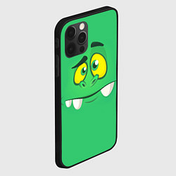 Чехол для iPhone 12 Pro Мультяшное лицо монстра, цвет: 3D-черный — фото 2