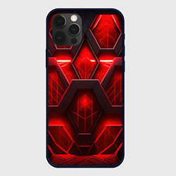 Чехол для iPhone 12 Pro Red space abstract, цвет: 3D-черный