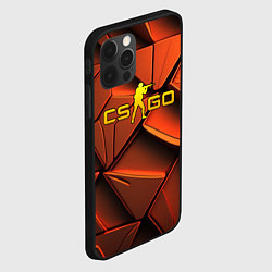 Чехол для iPhone 12 Pro CSGO orange logo, цвет: 3D-черный — фото 2