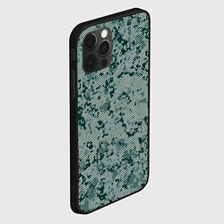 Чехол для iPhone 12 Pro Абстракция точечная зелёный, цвет: 3D-черный — фото 2