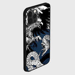 Чехол для iPhone 12 Pro Орёл против змеи, цвет: 3D-черный — фото 2
