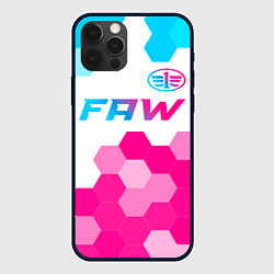 Чехол iPhone 12 Pro FAW neon gradient style: символ сверху