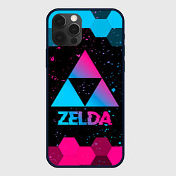 Чехол для iPhone 12 Pro Zelda - neon gradient, цвет: 3D-черный