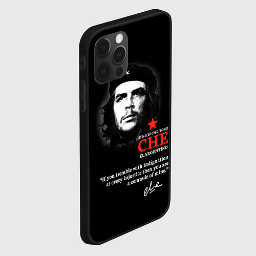 Чехол iPhone 12 Pro Che Guevara автограф / 3D-Черный – фото 2