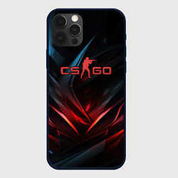 Чехол для iPhone 12 Pro CS GO dark red black, цвет: 3D-черный