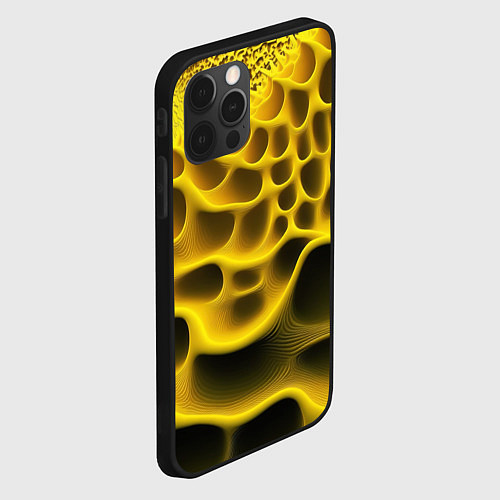 Чехол iPhone 12 Pro Yellow background / 3D-Черный – фото 2