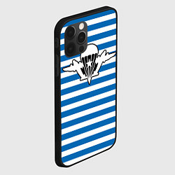 Чехол для iPhone 12 Pro Тельняшка синяя - логотип вдв, цвет: 3D-черный — фото 2