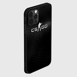 Чехол для iPhone 12 Pro CS GO silver logo, цвет: 3D-черный — фото 2