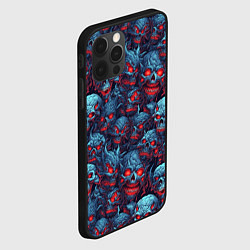 Чехол для iPhone 12 Pro Monster skulls pattern, цвет: 3D-черный — фото 2