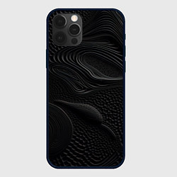 Чехол для iPhone 12 Pro Black texture, цвет: 3D-черный