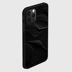 Чехол для iPhone 12 Pro Black texture, цвет: 3D-черный — фото 2