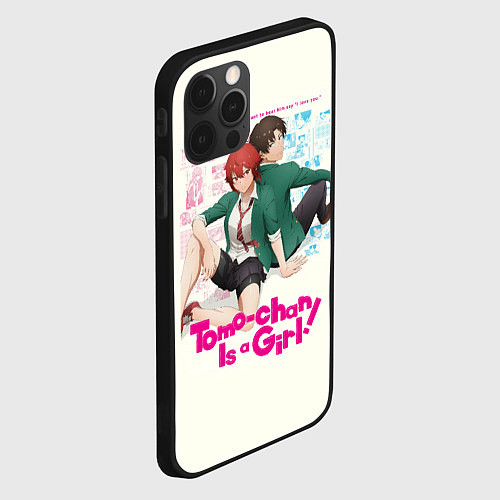Чехол iPhone 12 Pro Tomo-chan Is a Girl / 3D-Черный – фото 2
