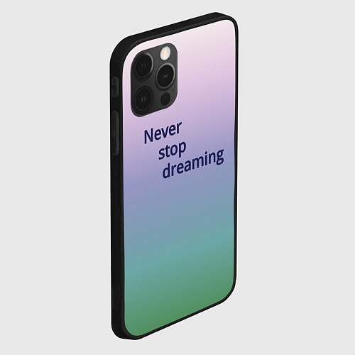 Чехол iPhone 12 Pro Never stop / 3D-Черный – фото 2