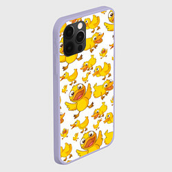 Чехол для iPhone 12 Pro Yellow ducklings, цвет: 3D-светло-сиреневый — фото 2